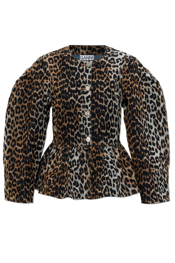 Ganni Hemd mit Animal-Print
