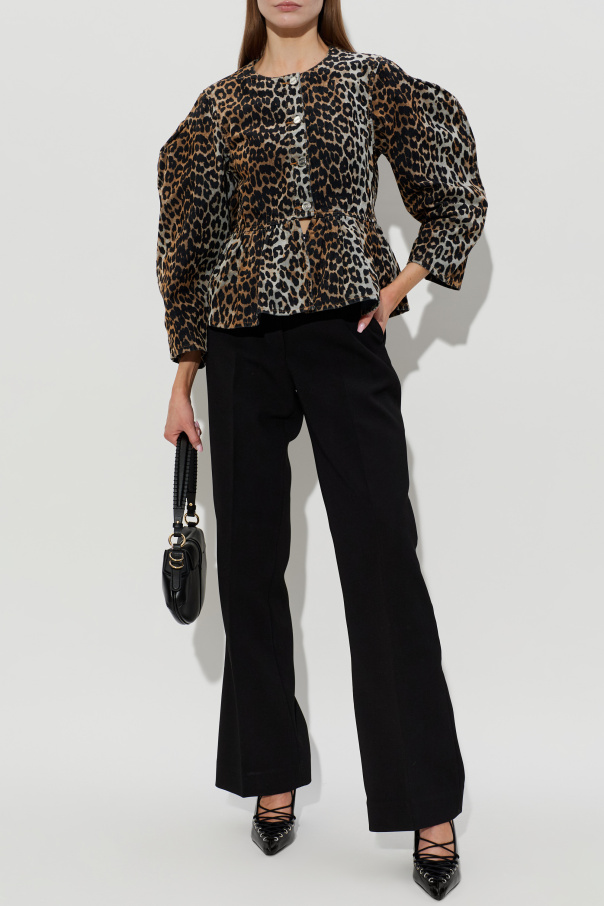 Ganni Hemd mit Animal-Print