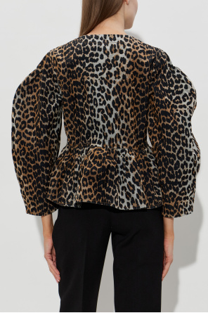 Ganni Hemd mit Animal-Print