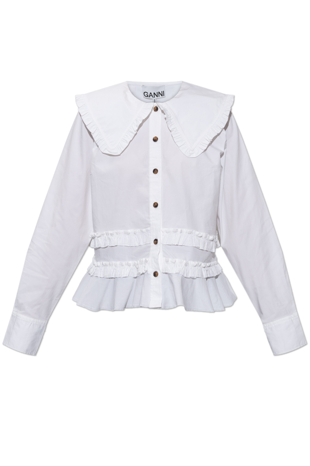 Shirt with ruffles od Ganni