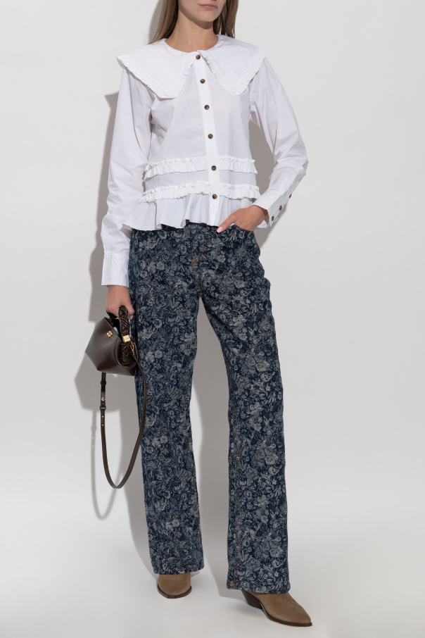 Ganni Camisa con volantes