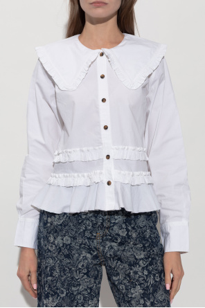 Ganni Camisa con volantes