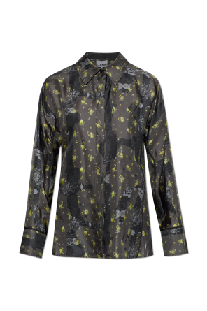 Silk shirt with waist ties