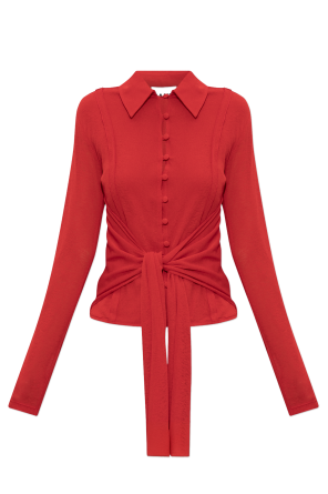 Cardigan with decorative tie