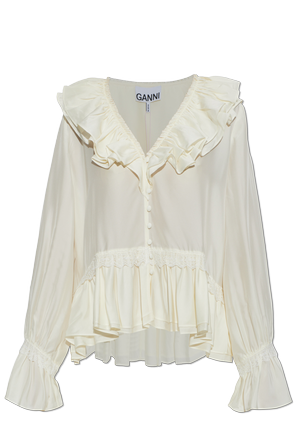 Satin Top with Ruffles