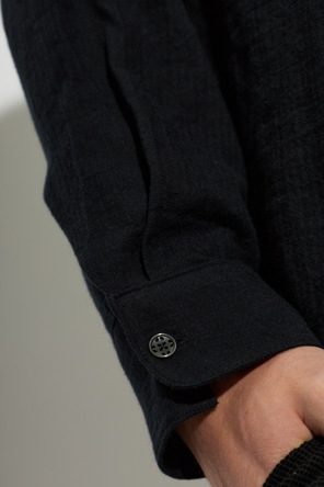POST ARCHIVE FACTION Black Classic Shirt with Subtle Chest Pocket by POST ARCHIVE FACTION