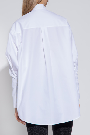 Alaïa Długa koszula z krytą plisą