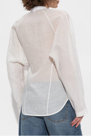 Alaïa Camisa con cuello mao