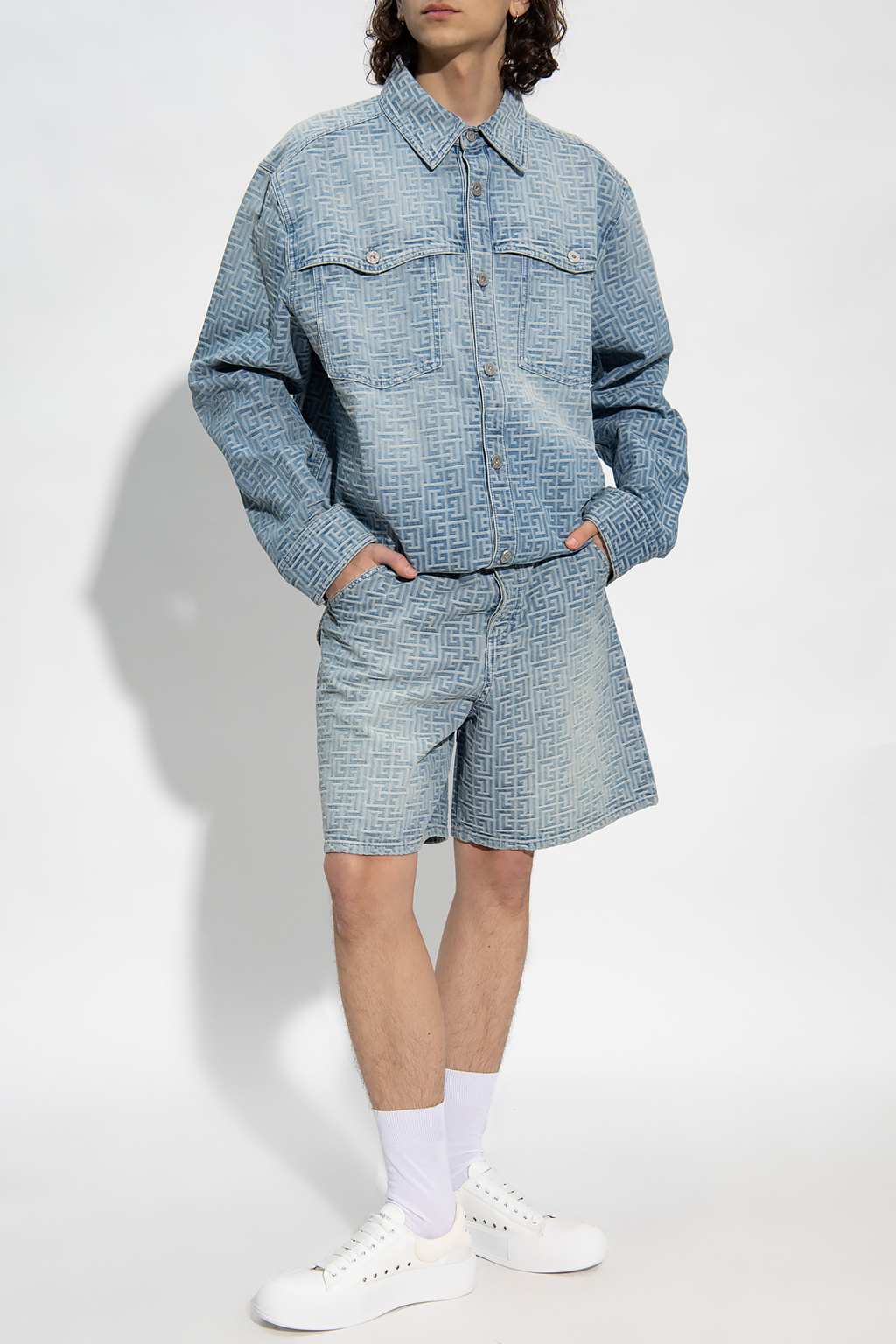 balmain Hat Denim shirt