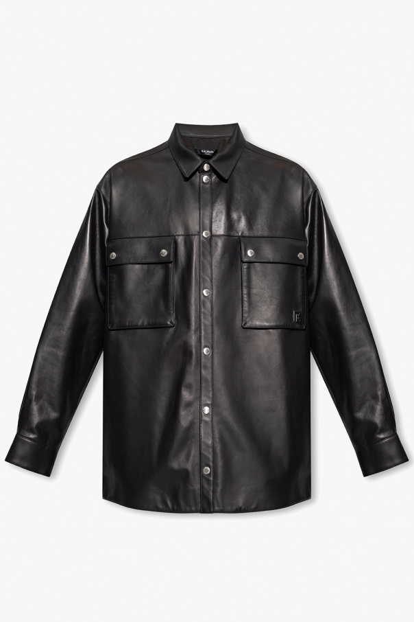 Balmain Leather shirt