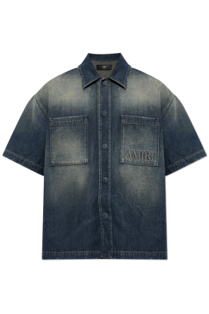 Denim short-sleeve shirt od Amiri