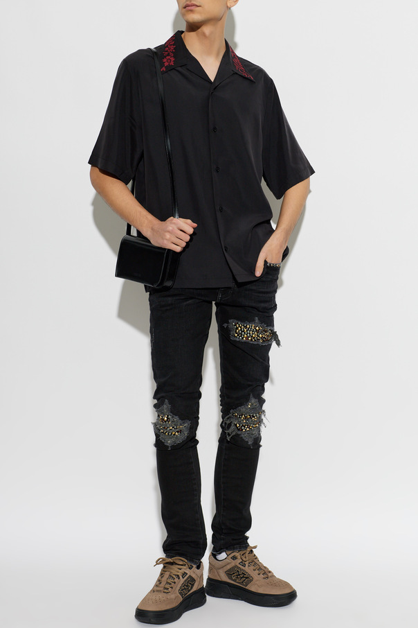 Amiri Embroidered collar shirt