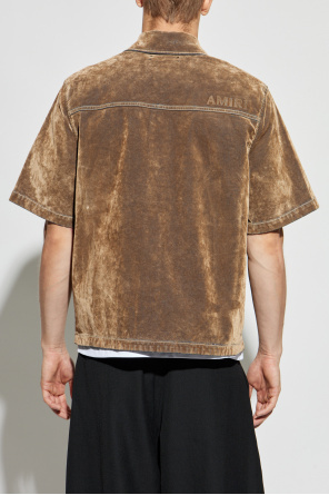 Amiri Hemd mit Samtbesatz