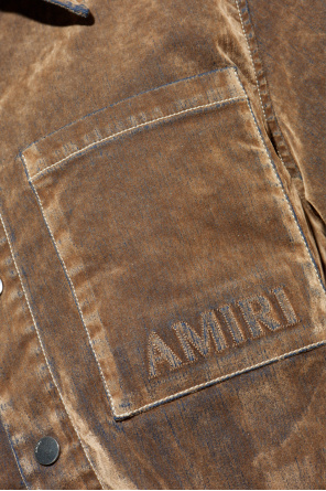 Amiri Hemd mit Samtbesatz