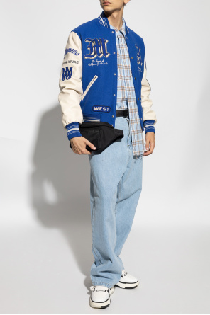 textured flap-pocket shirt jacket Blau od Amiri