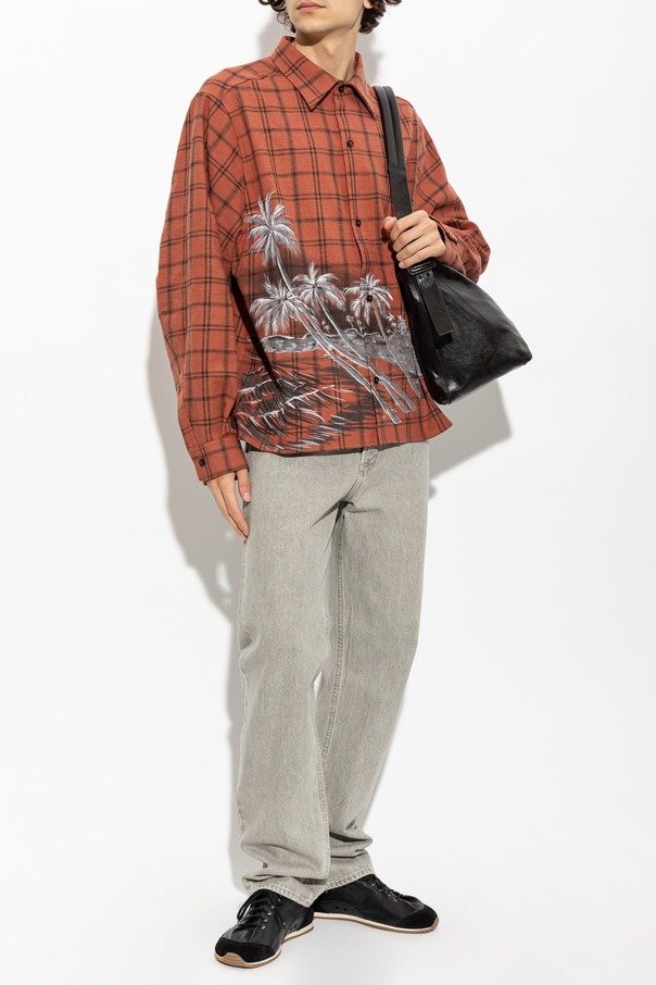 Amiri Camisa con estampado de cuadros