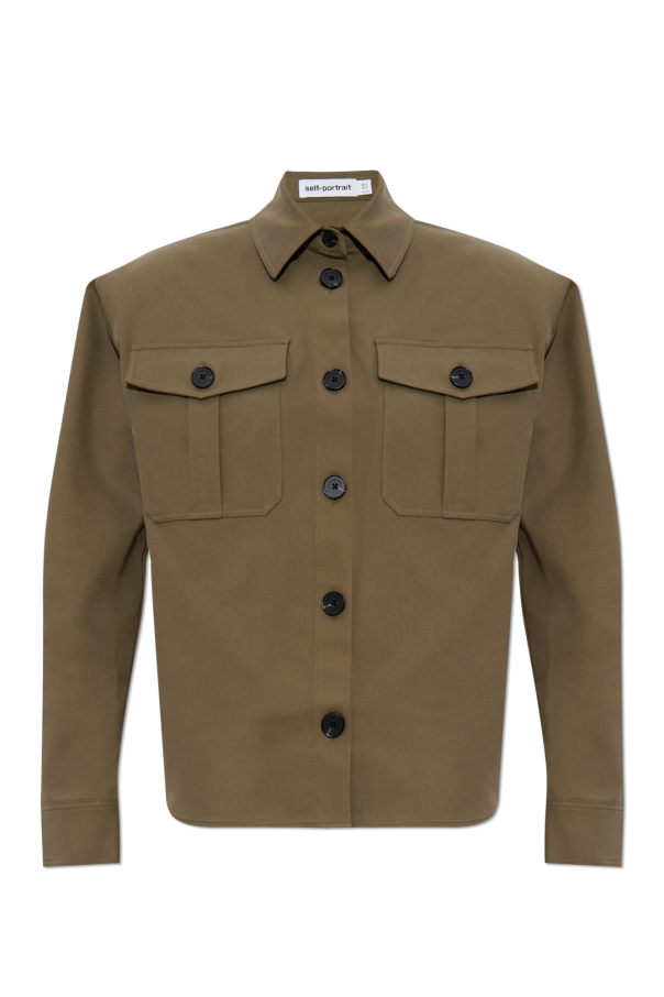 Shirt with shoulder pads od Self-Portrait