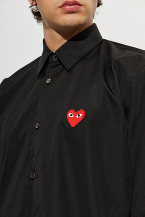 Comme des Garçons Play Camisa de algodón con parche con logo