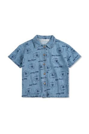 Denim shirt with print