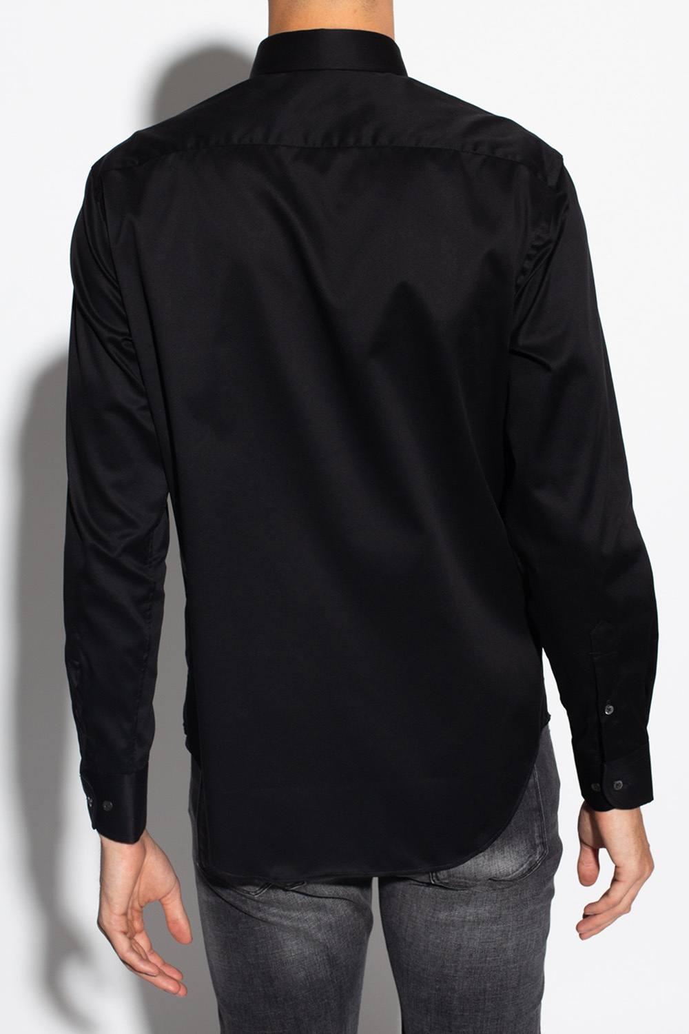 Emporio logo-plaque armani Cotton shirt