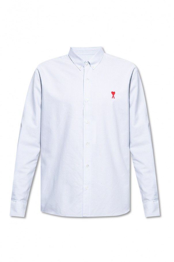 Ami Alexandre Mattiussi TEEN logo-print crew neck sweatshirt White