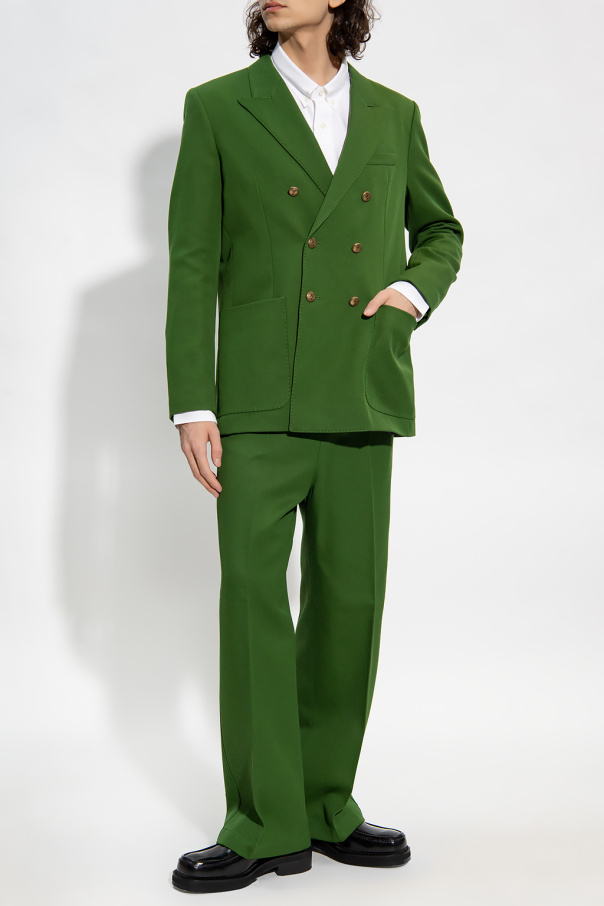 graphic-print panel jacket Sweatshirt i batikfarve BH og højtaljede leggings i grøn
