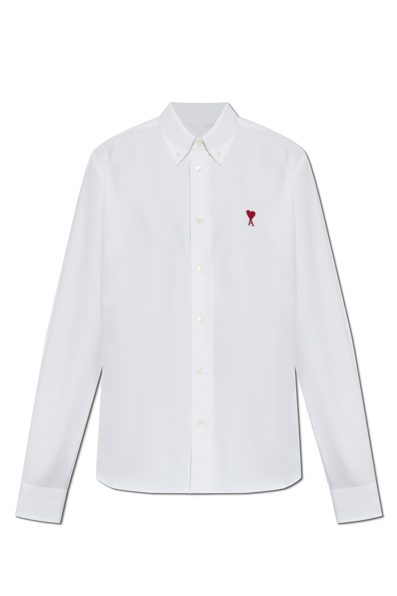 White Shirt with Logo Ami Alexandre Mattiussi - Vitkac Australia