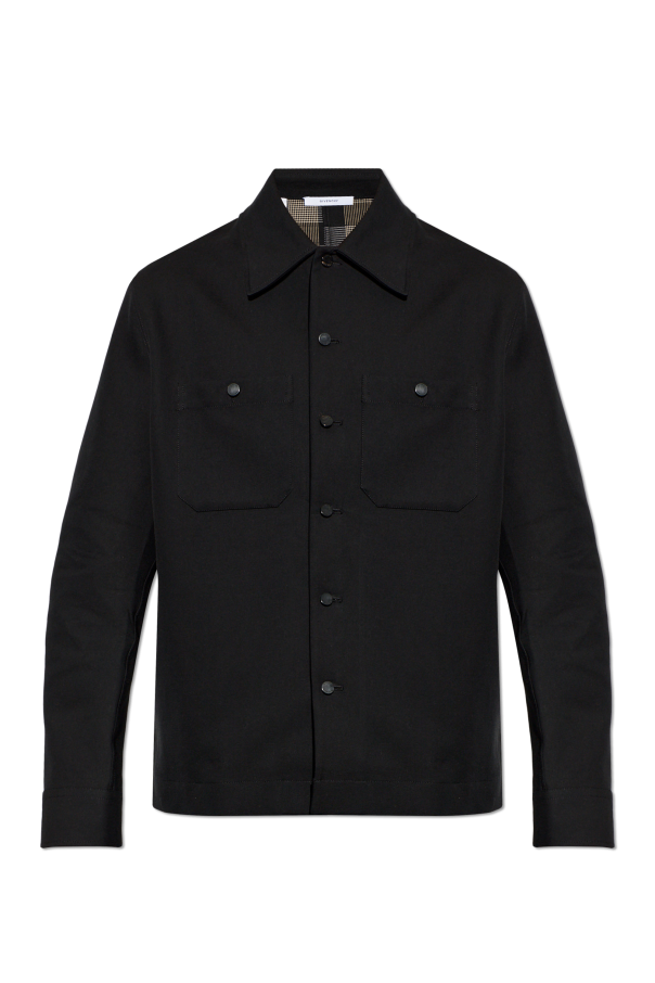 Cotton jacket with logo patch od Givenchy