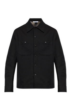 Chaqueta de algodón con parche con logo