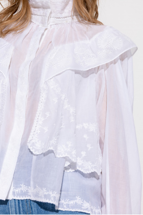 Features Kari traa Smekker Long Sleeve T-Shirt ‘Lelmon’ embroidered shirt