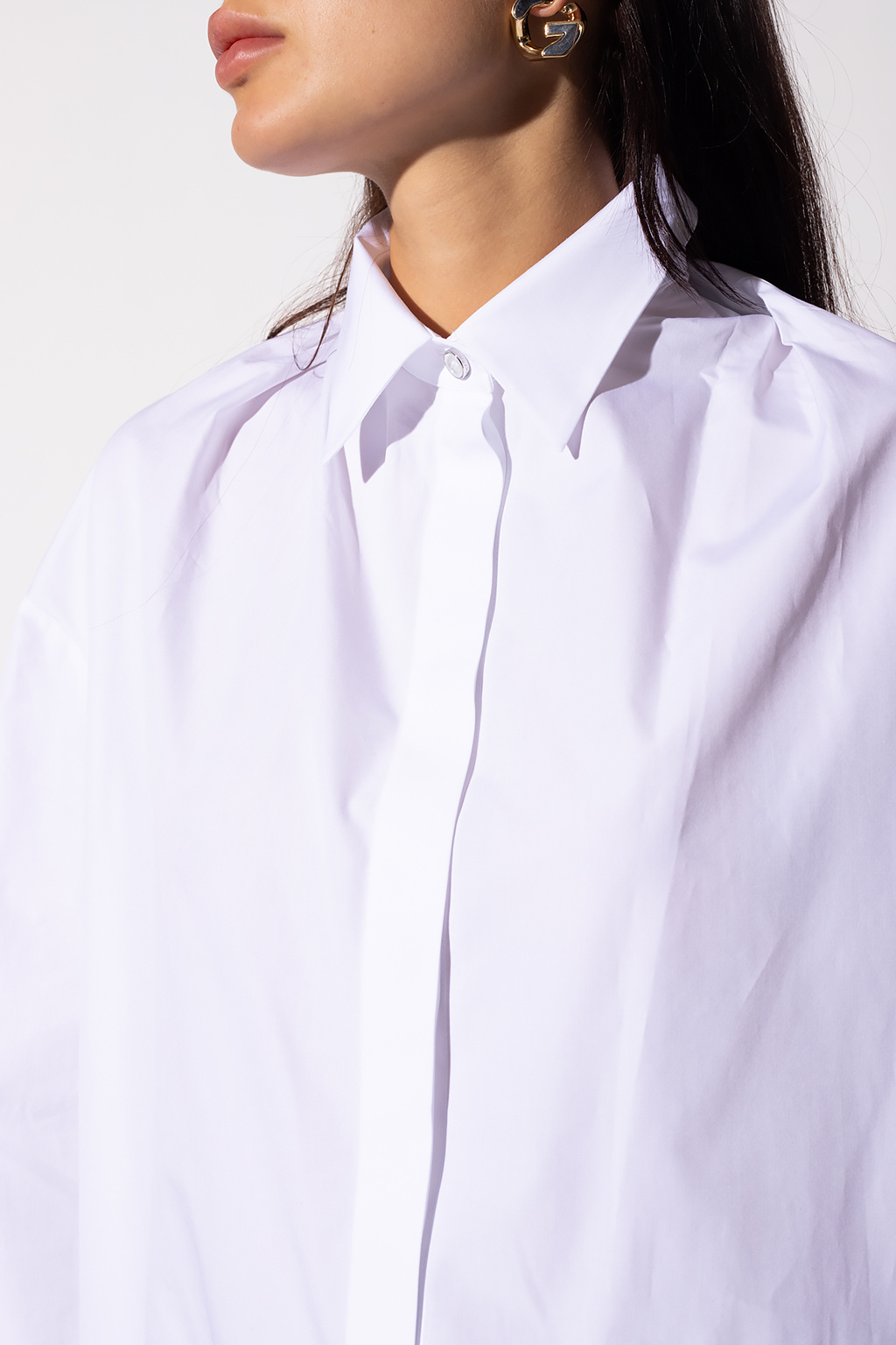 givenchy belt Shirt with concealed placket