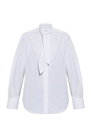 Shirt with decorative scarf