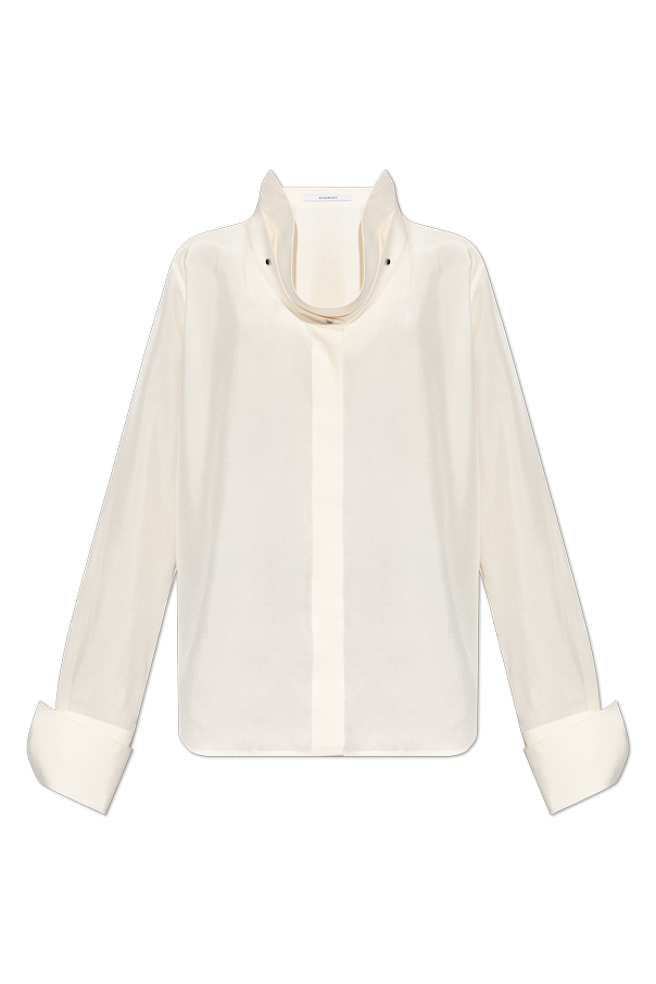Silk shirt with decorative collar od Givenchy