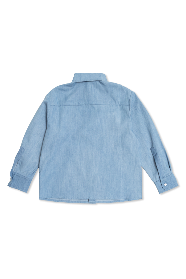 Balmain Kids Koszula z wyszytym logo