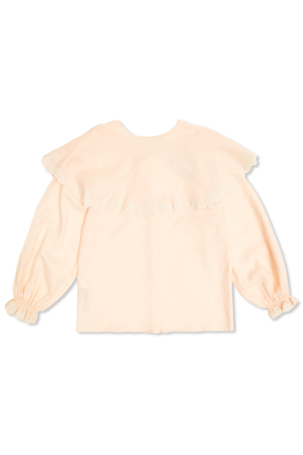 Chloé Kids Shirt with a wide collar
