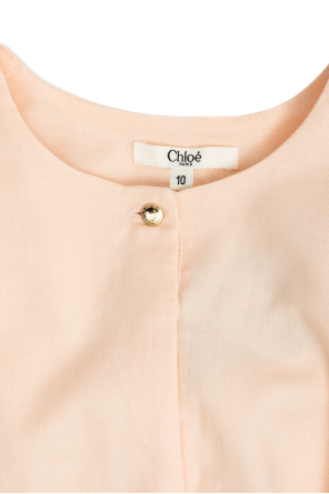 Chloé Kids Shirt with a wide collar