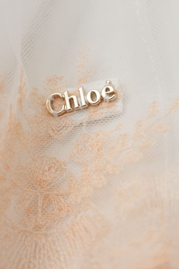Chloé Kids Tulle top with embroidery