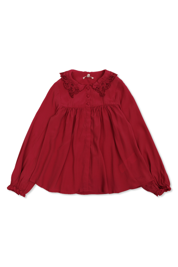 Shirt with lace collar od Chloé Kids