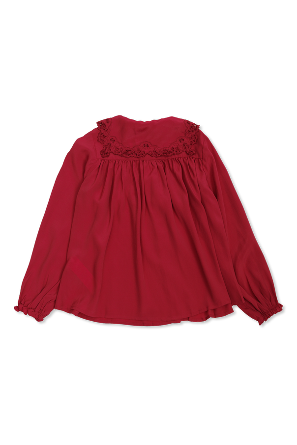 Chloé Kids Shirt with lace collar