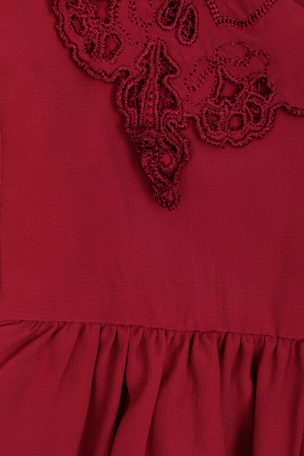 Chloé Kids Shirt with lace collar