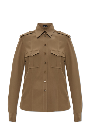 Silk shirt with epaulettes od Tom Ford