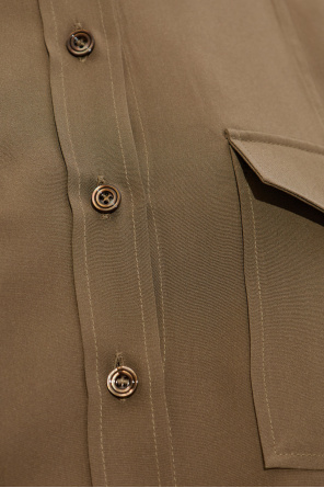 Tom Ford Camisa de seda con charreteras