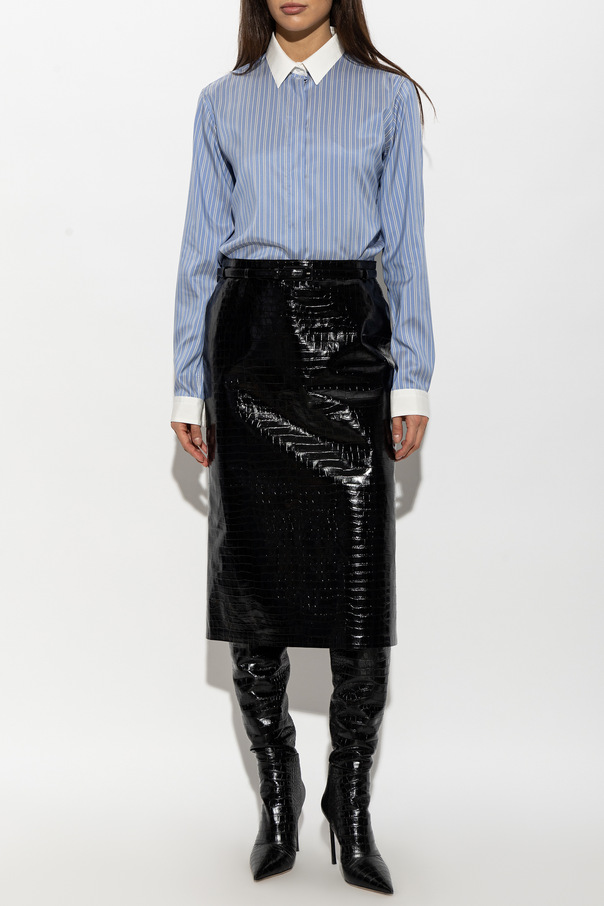 Tom Ford Camisa de seda às riscas