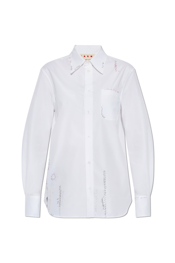 Shirt with colorful stitching od Marni