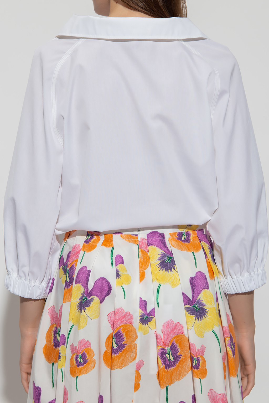 Marni Cotton top with puff sleeves