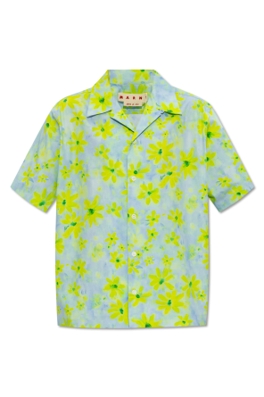 Marni logo-embroidered cotton T-shirt Verde