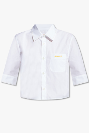 Cropped shirt with logo od Marni
