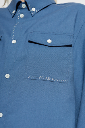 Marni Short shirt with decorative stitching