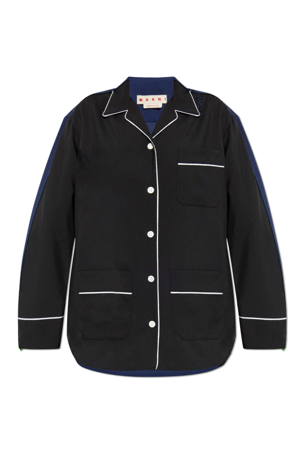 Marni Camisa de lana con efecto vintage