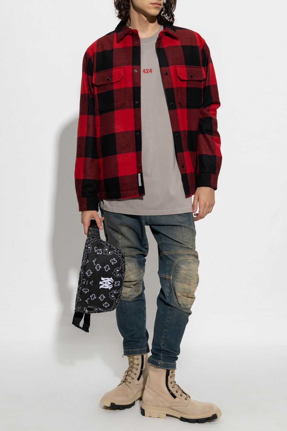 Woolrich Checked puffer jacket